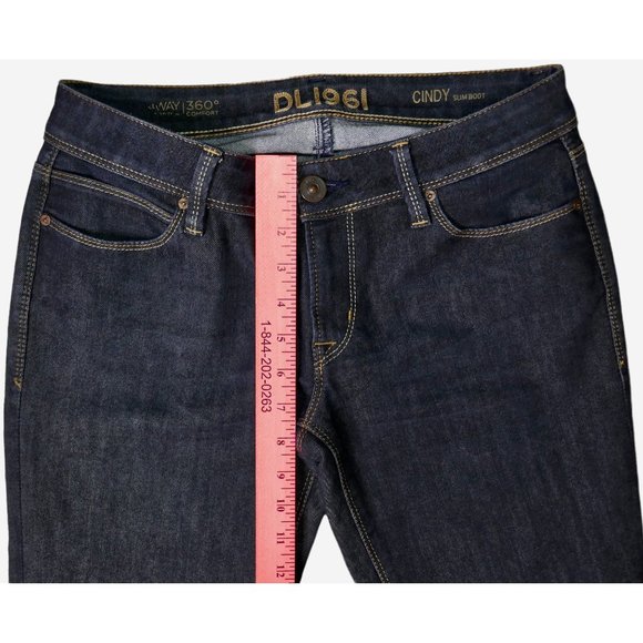 DL1961 Womens Mid Rise Bootcut Slim Boot CINDY Denim Blue Jeans Size 28 EUC - Picture 7 of 12